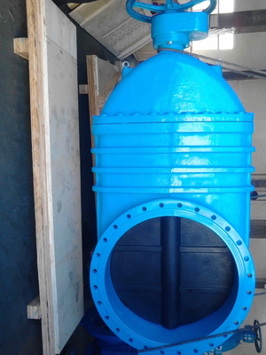 Blue Large Bore Resilient Seated Gate Valves Over 600mm BS Standard