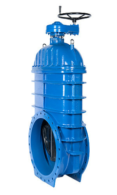 DINF4 / PN10 / NBR Resilient Seated Gate Valve , Spindle Cap Rubber Wedge Gate Valve
