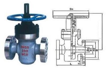 ZF43Y -250 Flat forged gate valve DN 50 Work Under 25 MPA For HIGH PRESSURE