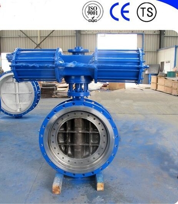 Pneumatic Metal Seat Butterfly Valves DN300 PN10 For Industrial Waste Water
