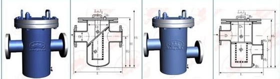 Water Line Flanged Type Suction Filter Made By Carbon Steel WPB With SS screen