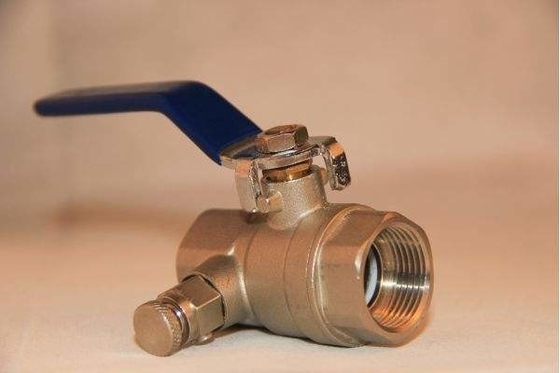 Brass Floating Ball Valve Nickel plated , full bore working Temp. -20 up to 140c size from ½” up to 2”