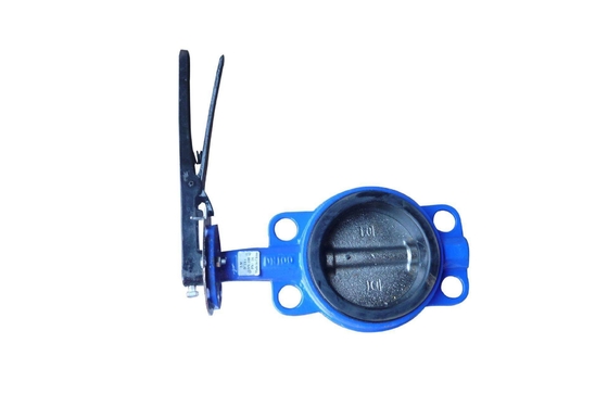 Sewage Butterfly Valve Wafer Cast Iron Body EPDM Seat Lever Operator