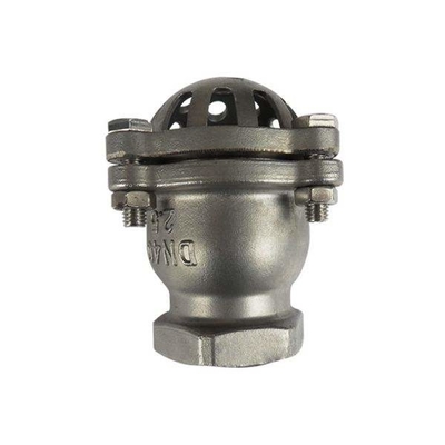 Energy Saving Stainless Steel Foot Valve With Cover , Disc And Bush