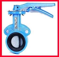 Rubber Lined Lug Type Butterfly Valve , Full Bore Sanitary Butterfly Valve
