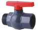 PVC Threaded Floating Ball Valve With Polyvinyl Chloride Body , Seat By Class 150lbs