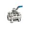 Three Piece CF8 / CF8M Floating Ball Valve With Lock For Oil DN15 ~ DN100