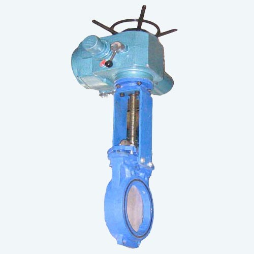 Knife Gate Valve With Electric Actuator Without Positioning But With