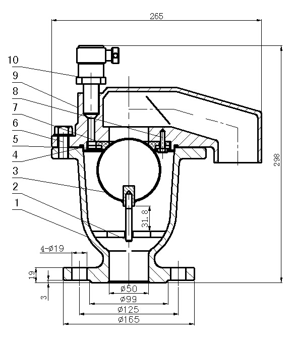 DN100 4 Inch Combination Air Release Valve DIN / BS / AWWA / JIS Standard