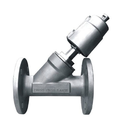 Pneumatic Angle Shut off Valve DN80 PN16 Bar Flange End DN15 ~ DN100 Size