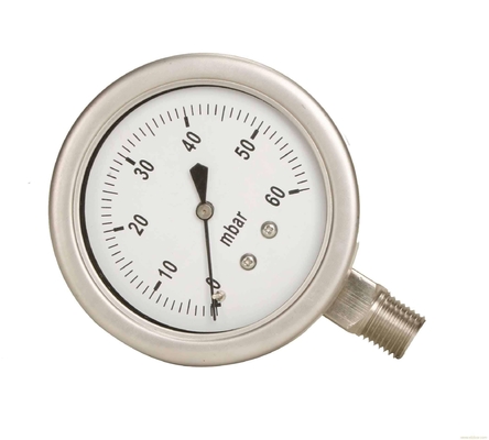 Bourdon Type Pressure Gauge 150mm Dia Dial Size DN15 BSP Thread Process Connection