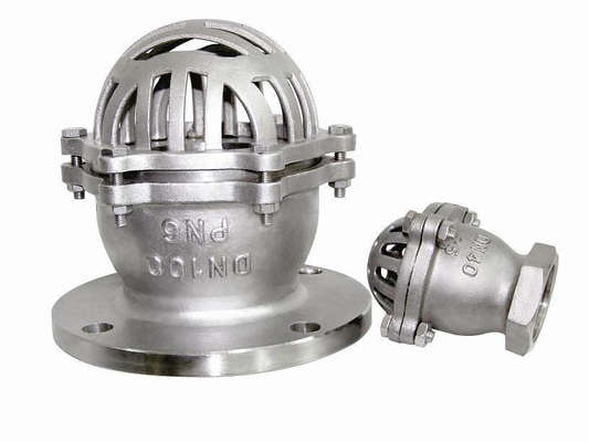Ball Type  Stainless Steel Foot Valve 2 Inch / 4 Inch For Sewage DN15 ~ DN300