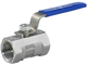 SUS304 3 Way Ball Valve Threaded End To BS 21 PTFE Seats OEM