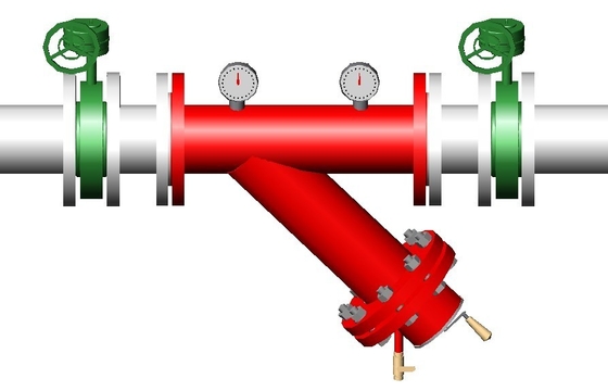 Flange Connect Water Y Strainer / Industrial Oil Stainless Steel Suction Strainer