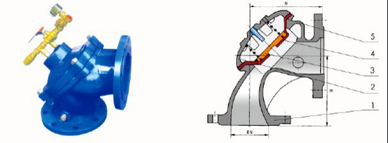 Cast Iron Water Pressure Reducing Valves 60mm EPDM Low Wear