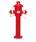 Red Wet Type Fire Hydrant 4&quot; Water Globe Valve 2 Way Pedestal With Control Outlet