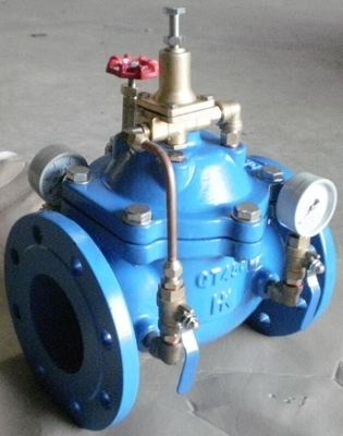 Hydraulic Control Pressure Reducing Valves DN100 PN16 With Double Gauge