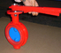 Red Butterfly Valve Double Flange / Flowline Butterfly Shut Off Valve
