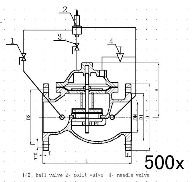 Hydraulic Pressure Reducing Valves DN15 DN450 / Pressure Relief Valve
